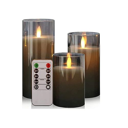 LED Flameless Electronic Remote Candles with Timer