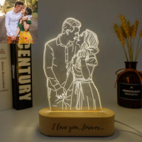 Couples Glass Engraved Portrait