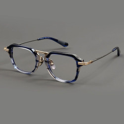 Muzz Unisex Full Rim Square Acetate Titanium Eyeglasses Dl413